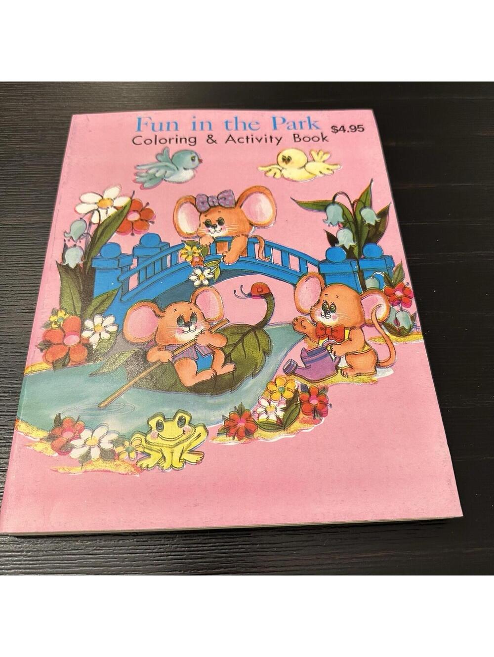 Vintage 1986 Fun In The Park Coloring & Activity Book New Old Stock Landoll Inc